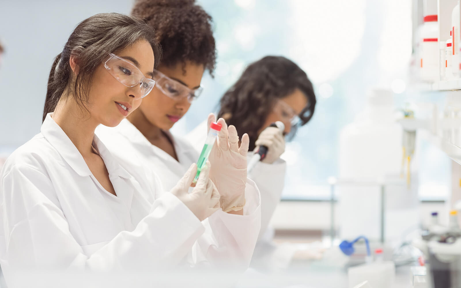 Technicians working in a lab
