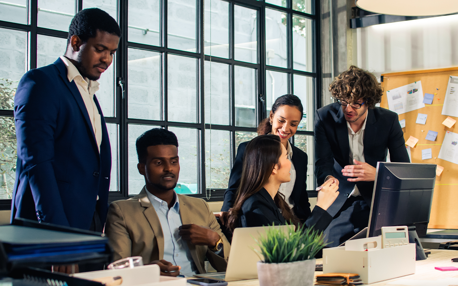 Group talking at table