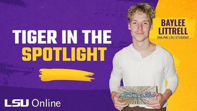 TIGER IN THE SPOTLIGHT BAYLEE LITTRELL  LSU ONLINE STUDENT