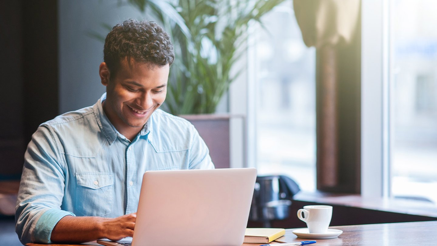 Man working at desk