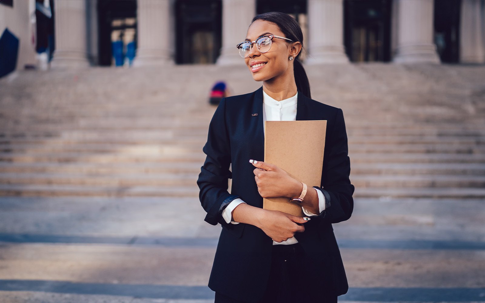 Girl in front of Capital