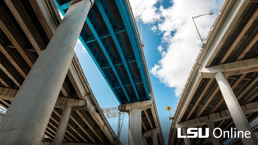The view of an interstate from underneath