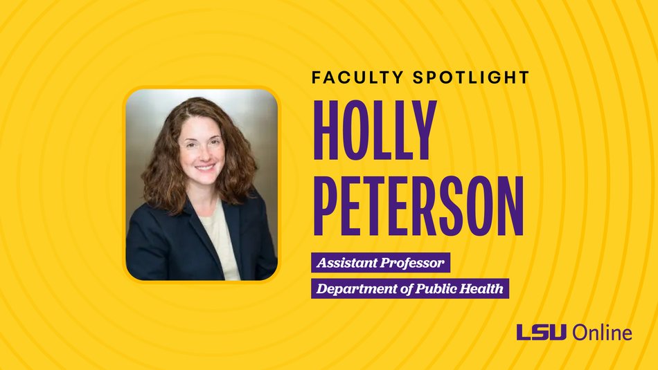 Graphic with image of Dr. Holly Peterson