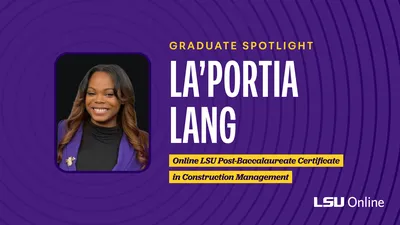 Graphic with image of La'Portia Lang