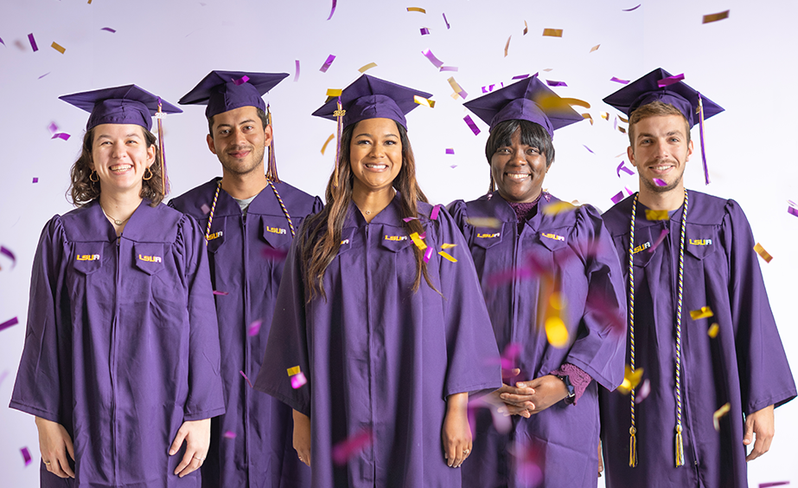 Celebration of students graduating