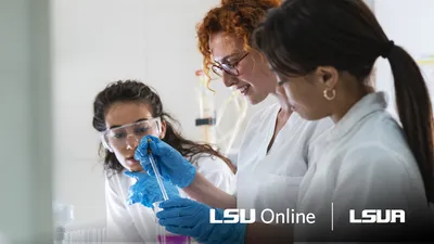 Chemistry students working in a lab