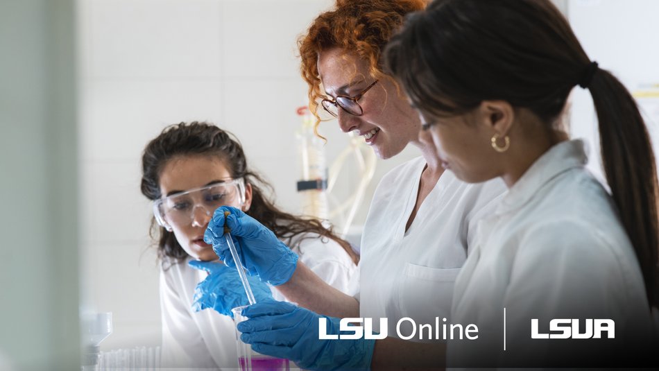 Chemistry students working in a lab