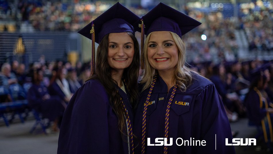 Two LSUA women graduates.
