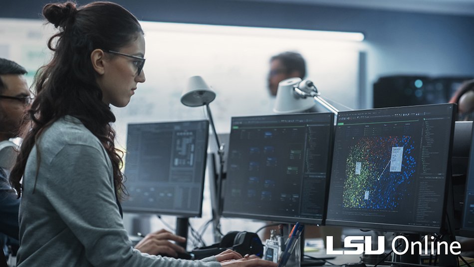 Woman looking at computer screen