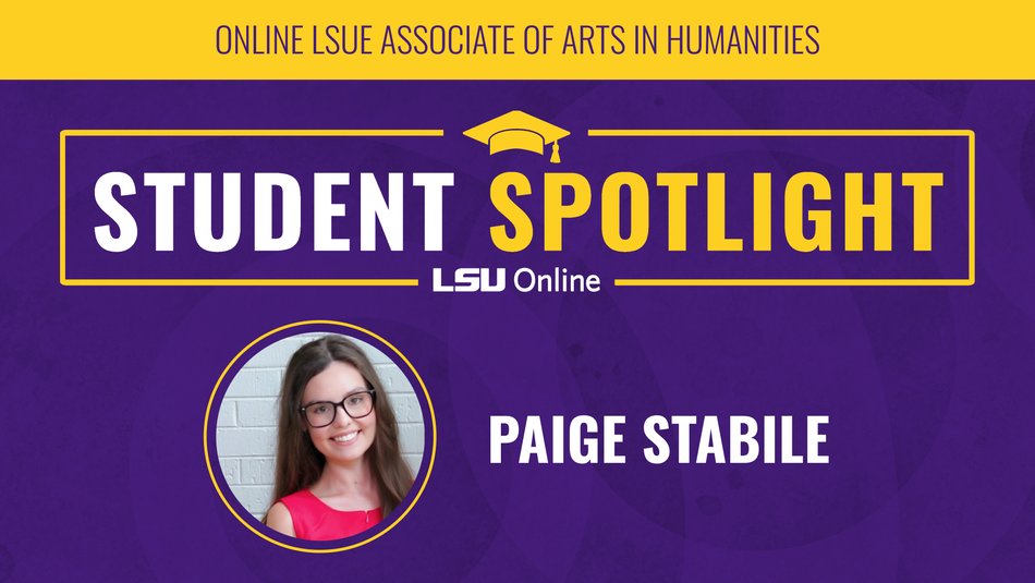 Graphic with image of Paige Stabile