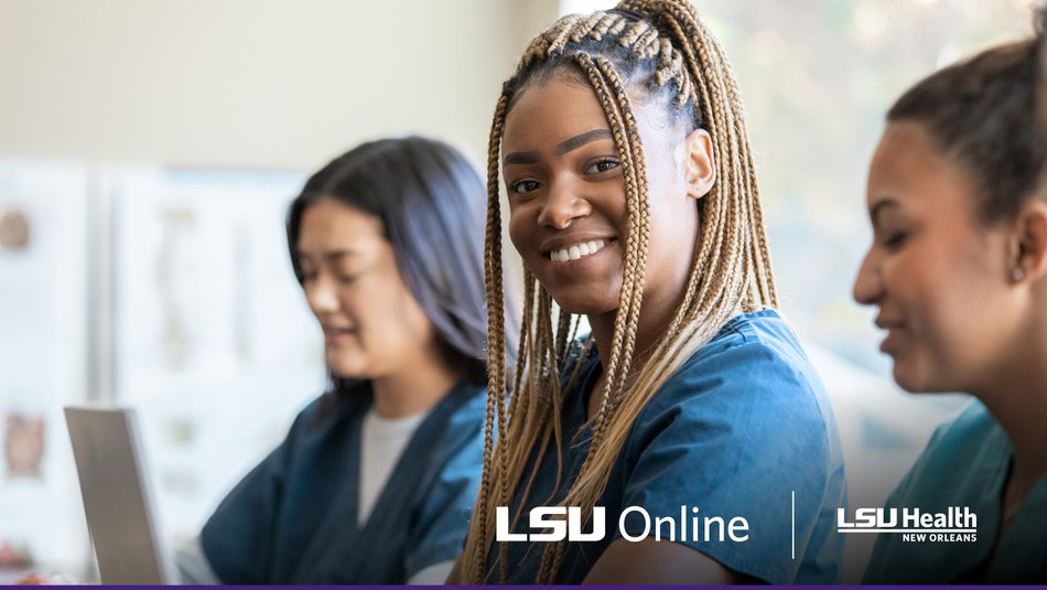 Nursing students sitting next to each other
