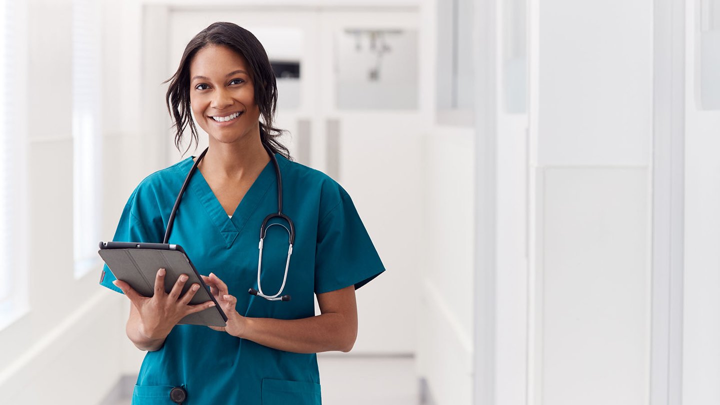 Nurse smiling