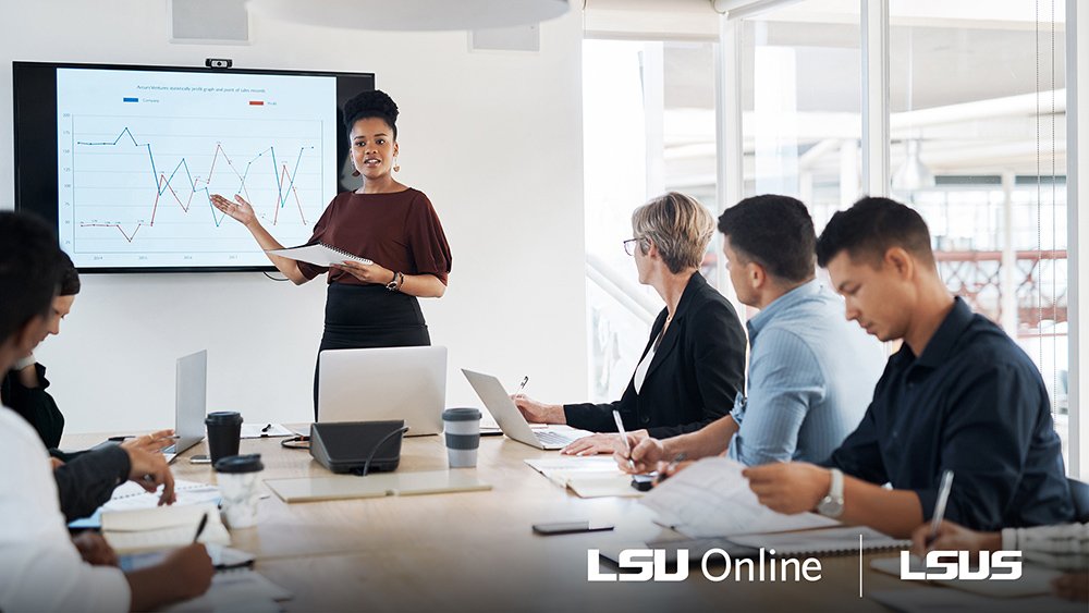 Meeting with a group of people in a board room LSU Online | LSUS
