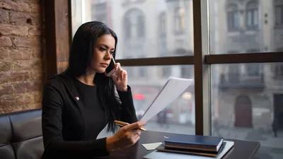 Business woman working
