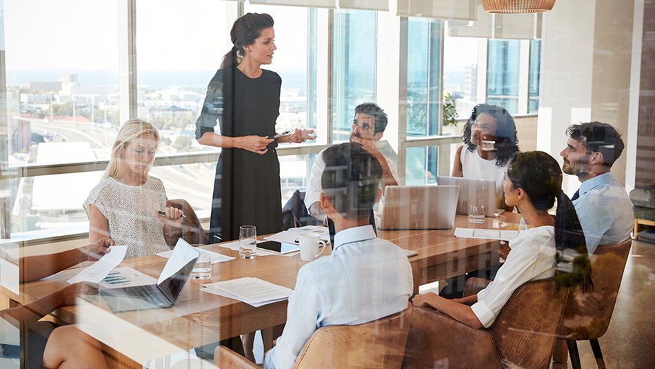 Group of people in a business meeting