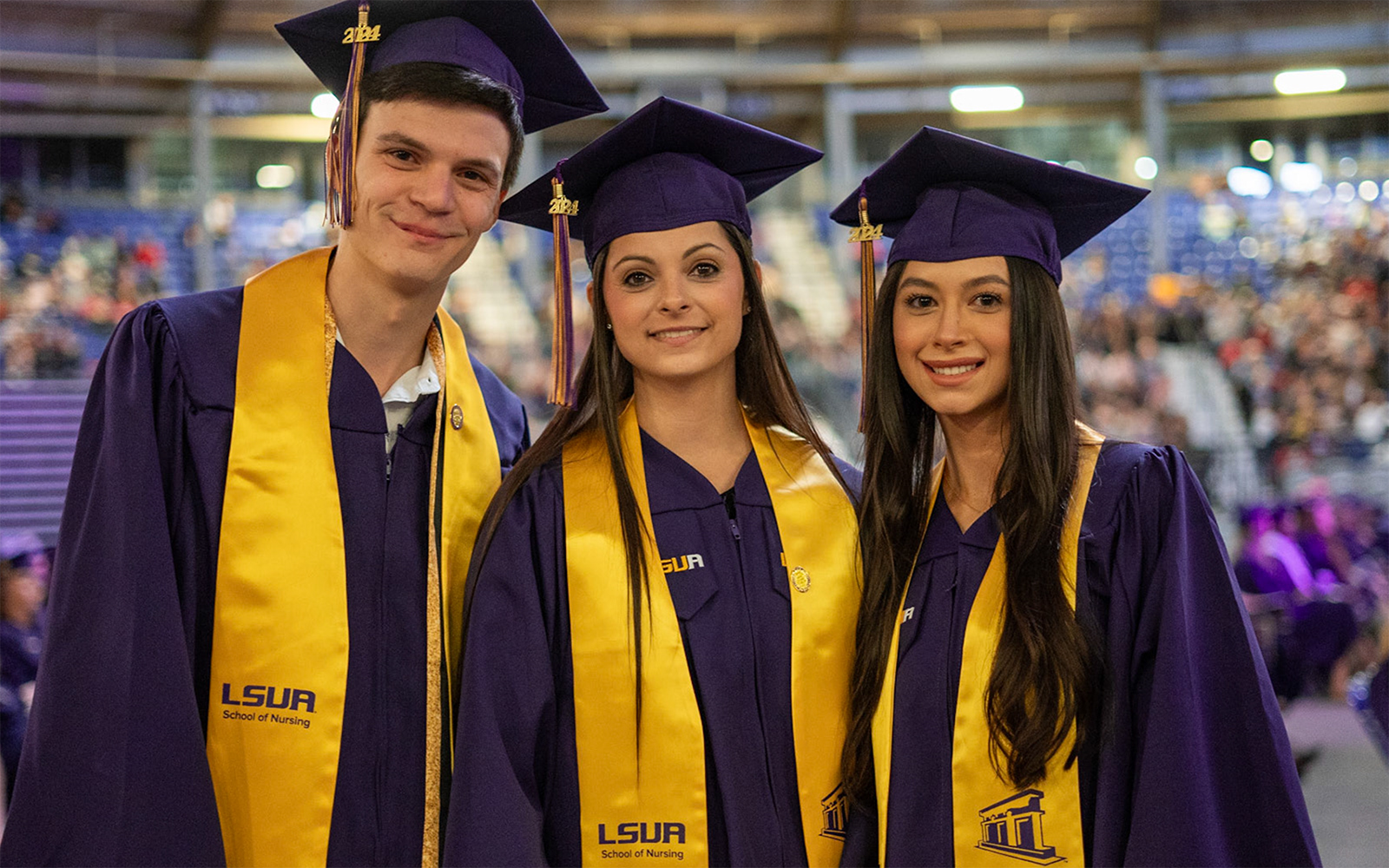 LSUA graduates pose for a photo