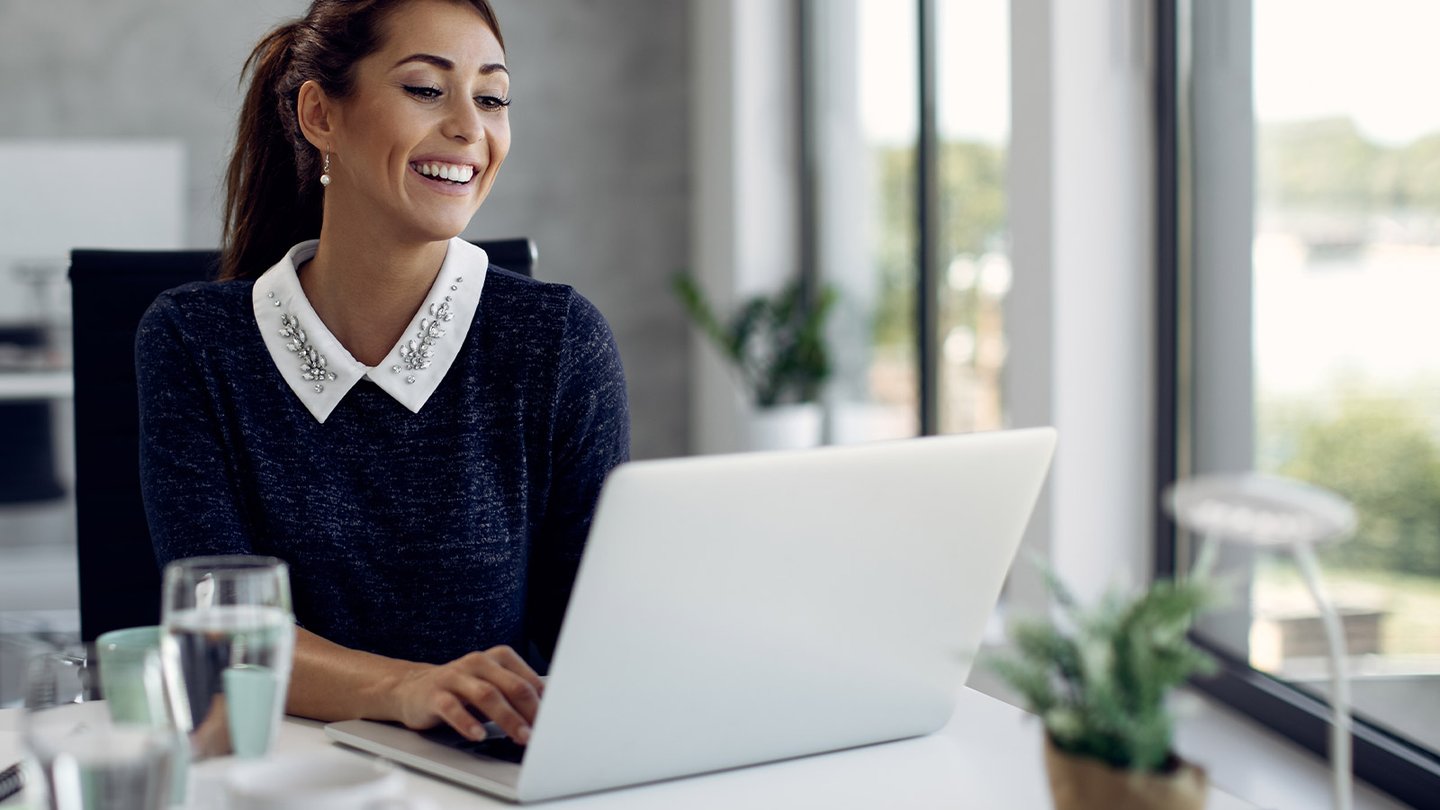 Human Resource manager working at her desk