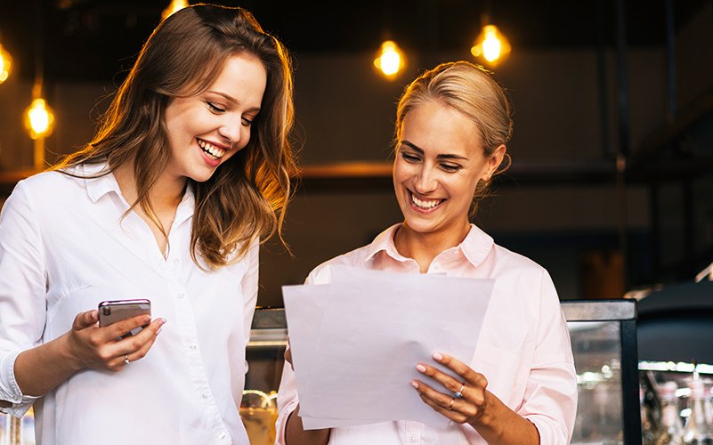 Hospitality manager working at his desk