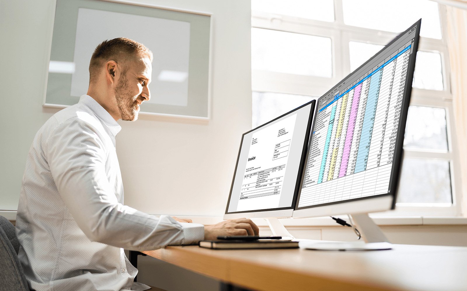 Man working at his desk