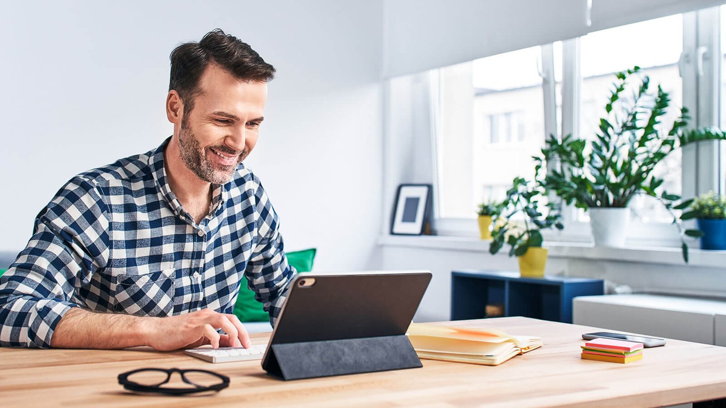Man working at his desk