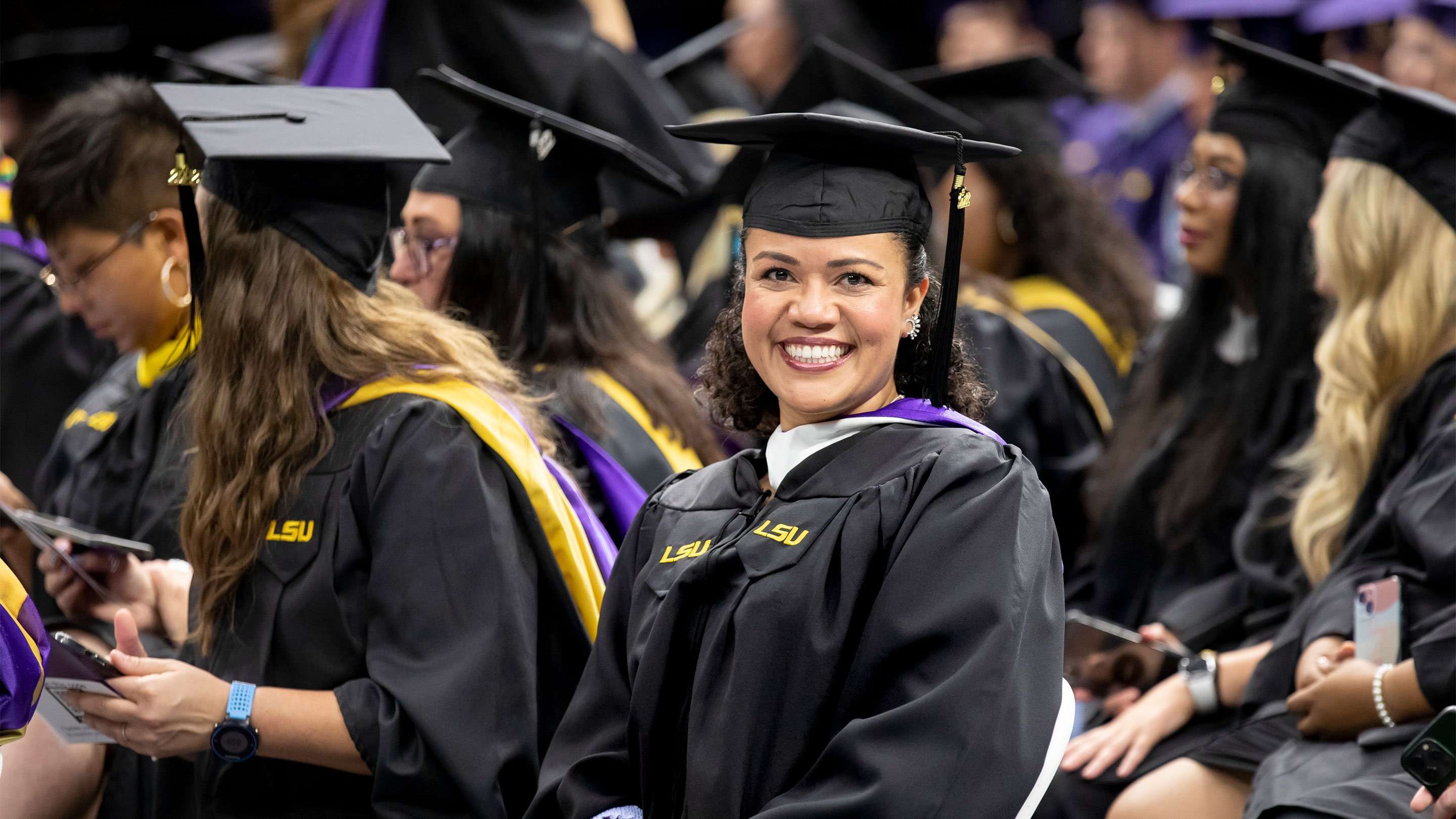 LSU commencement Master's graduate