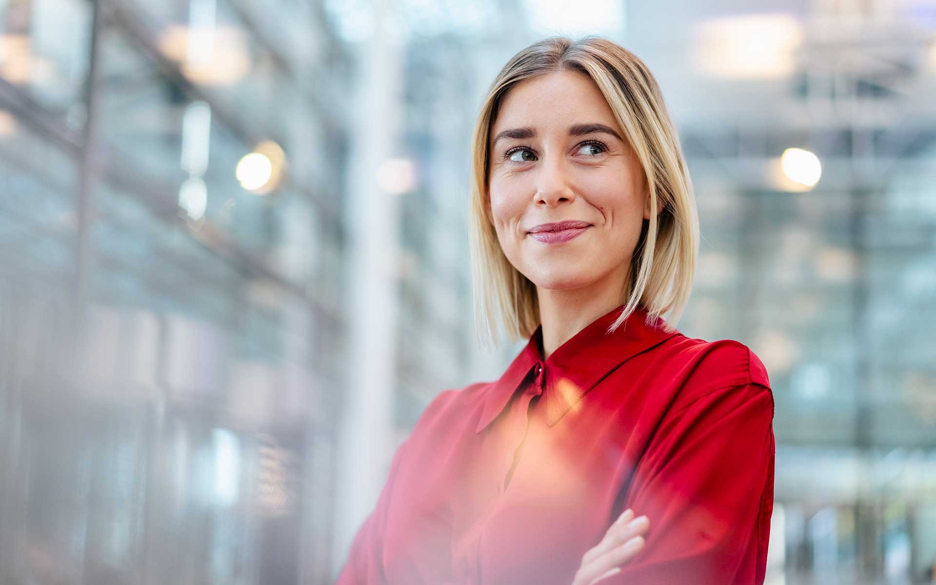 Professional woman in city