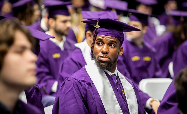LSU graduate at commencement