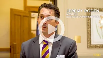 LSU Online Master of Business Administration alumni Jeremy Roden talks about his experience in the program