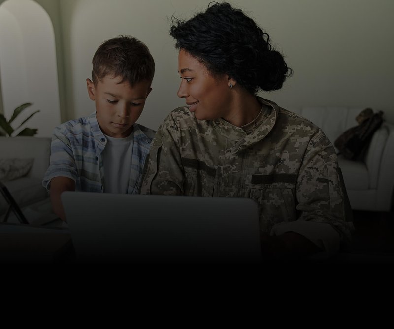 Military mother online student