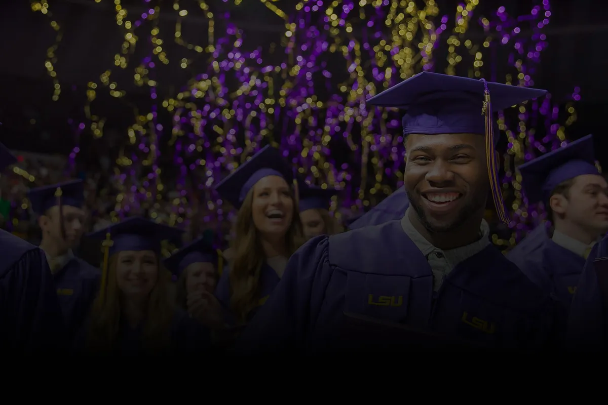 LSU graduates at graduation