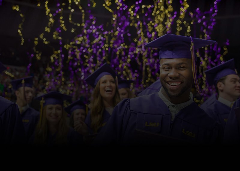 LSU graduates at graduation
